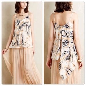 Anthropologie HD in Paris Moonset Silk Blouse 12